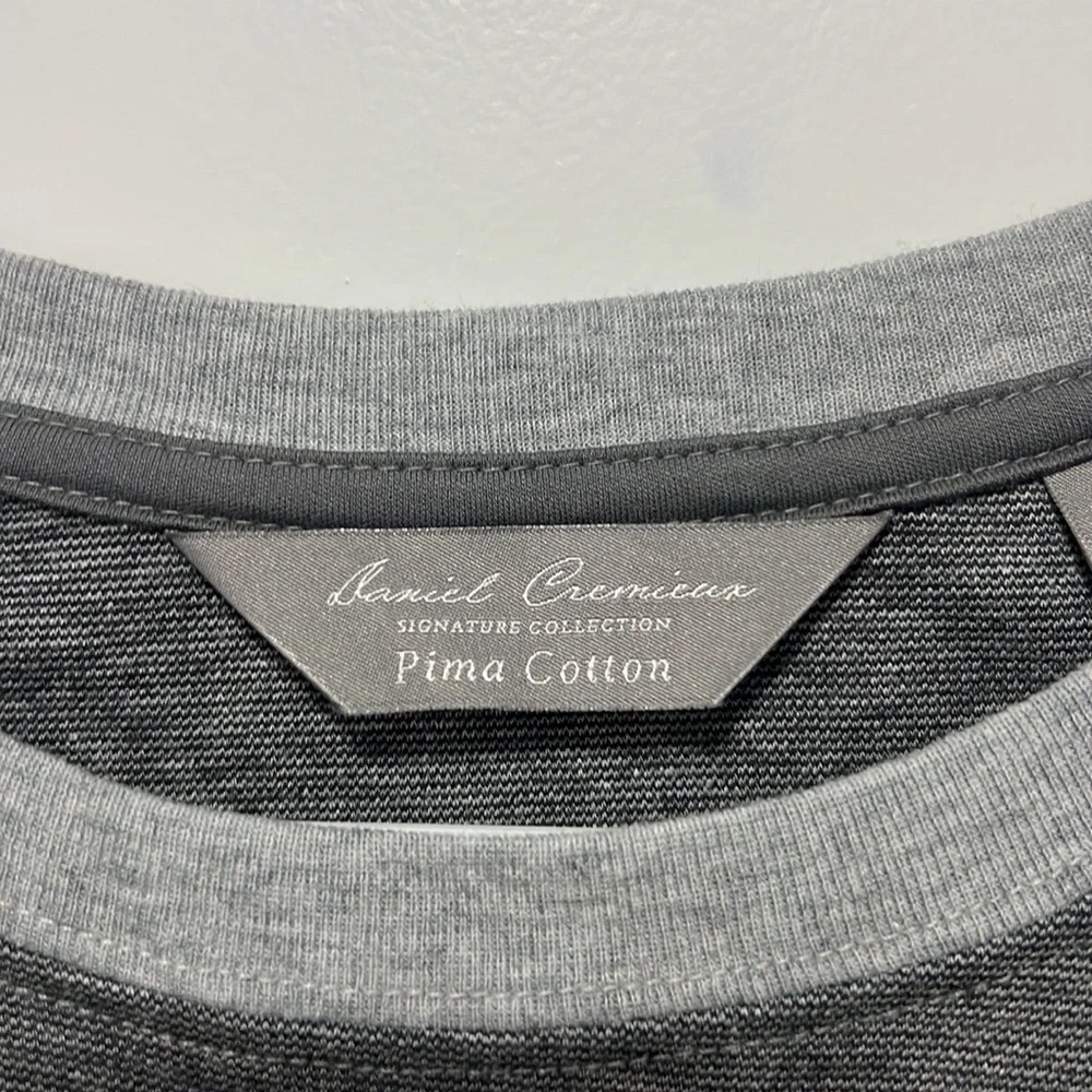 DANIEL CREMIEUX MEN'S LONG SLEEVE TEE SHIRT SIZE MEDIUM 100% PIMA COTTON - Picture 2 of 7